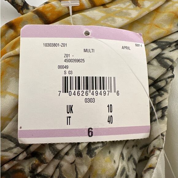 Anne Klein Collection Snake Print Sleeveless Silk Long Dress Sz 6 Formal Elegant - Picture 12 of 16